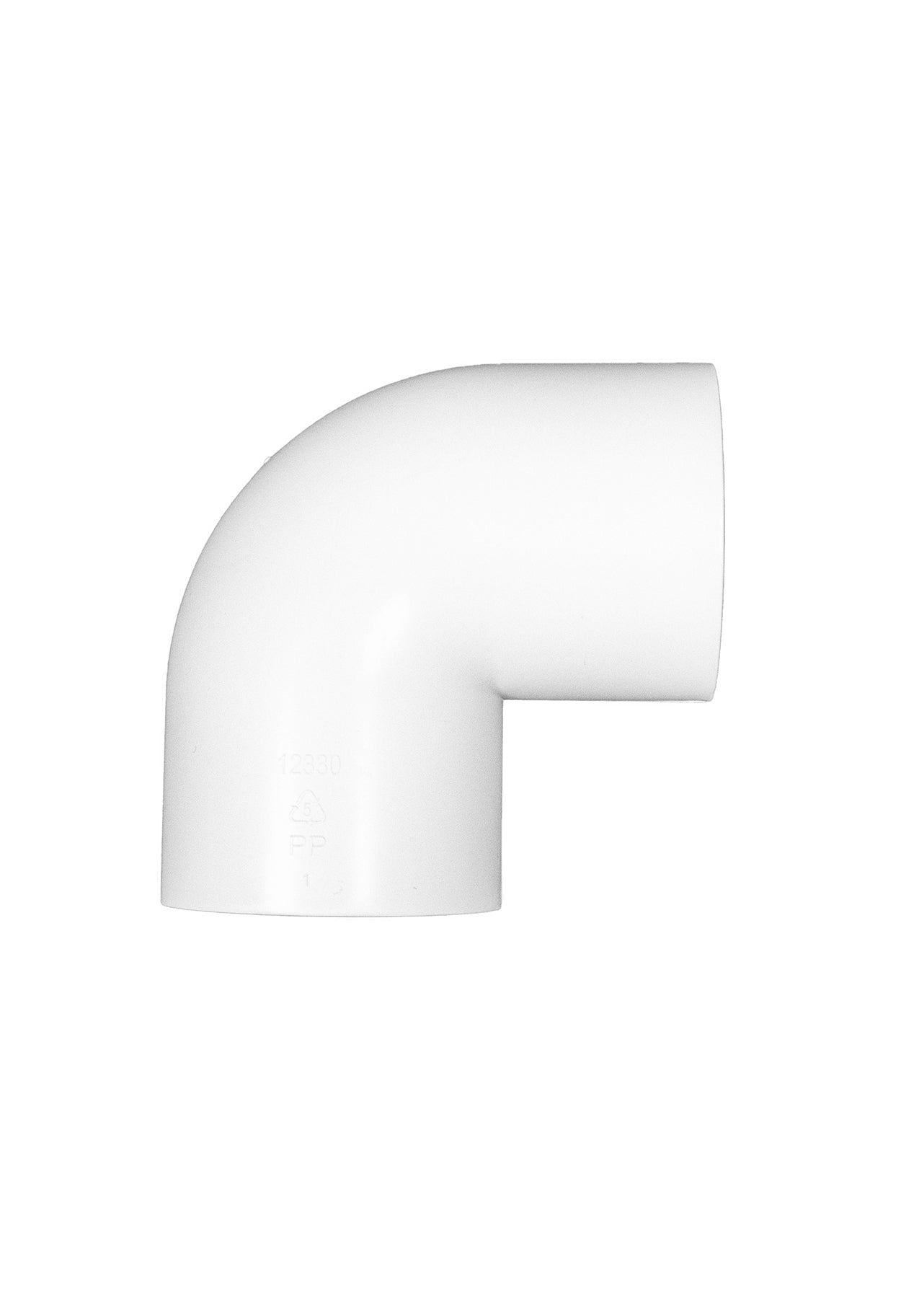 90-asteen mutkaputki 50mm tuuletusputkeen