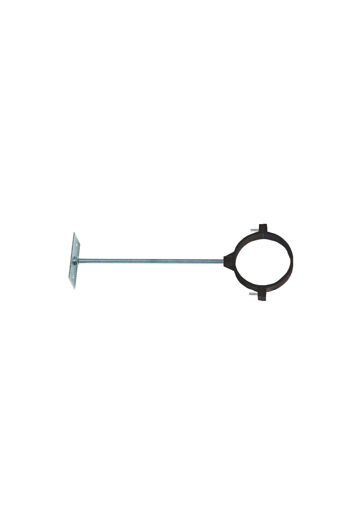 110mm Tuuletusputken seinäkiinnike musta